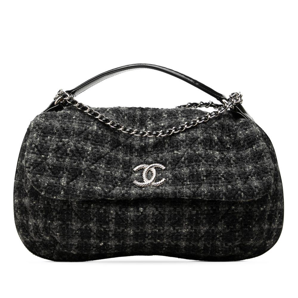 Pre-Loved Chanel CC Tweed Top Handle Flap